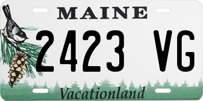 ME license plate 2423VG