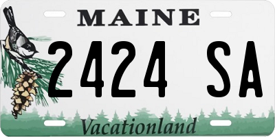 ME license plate 2424SA