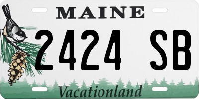 ME license plate 2424SB