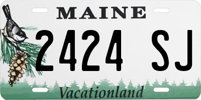 ME license plate 2424SJ