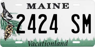 ME license plate 2424SM