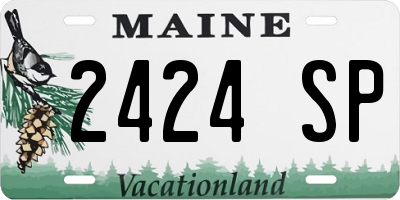 ME license plate 2424SP