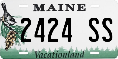 ME license plate 2424SS