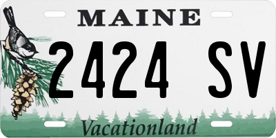 ME license plate 2424SV