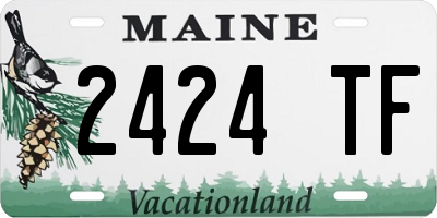 ME license plate 2424TF