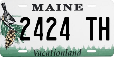 ME license plate 2424TH