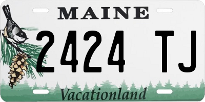 ME license plate 2424TJ