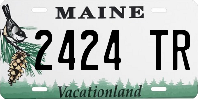 ME license plate 2424TR