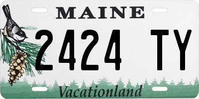 ME license plate 2424TY