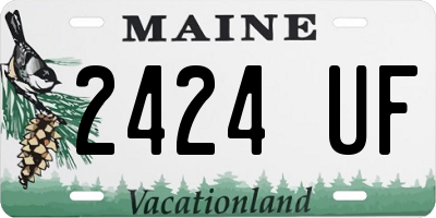 ME license plate 2424UF