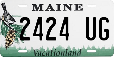ME license plate 2424UG