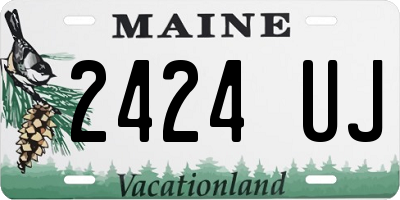 ME license plate 2424UJ