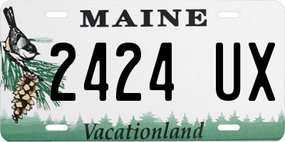 ME license plate 2424UX