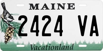 ME license plate 2424VA