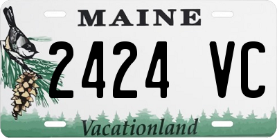 ME license plate 2424VC