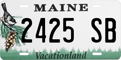 ME license plate 2425SB