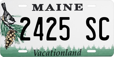 ME license plate 2425SC