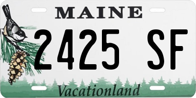 ME license plate 2425SF