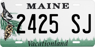 ME license plate 2425SJ