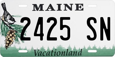 ME license plate 2425SN
