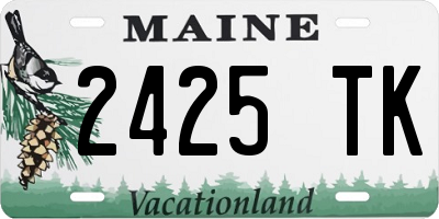 ME license plate 2425TK