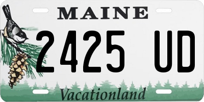 ME license plate 2425UD