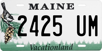 ME license plate 2425UM