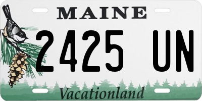 ME license plate 2425UN