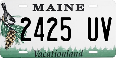 ME license plate 2425UV