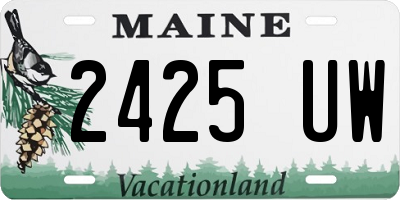 ME license plate 2425UW