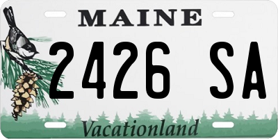 ME license plate 2426SA