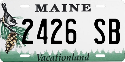 ME license plate 2426SB