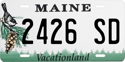 ME license plate 2426SD