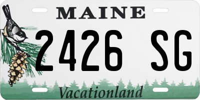 ME license plate 2426SG