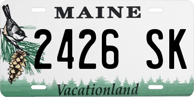ME license plate 2426SK