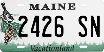 ME license plate 2426SN