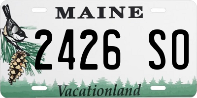 ME license plate 2426SO