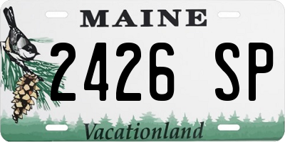 ME license plate 2426SP