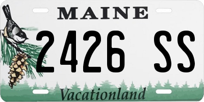 ME license plate 2426SS