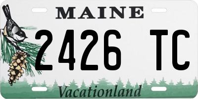 ME license plate 2426TC