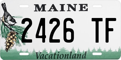 ME license plate 2426TF