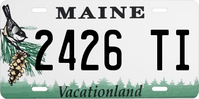 ME license plate 2426TI
