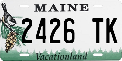 ME license plate 2426TK