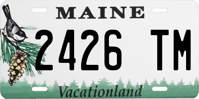 ME license plate 2426TM