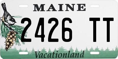 ME license plate 2426TT