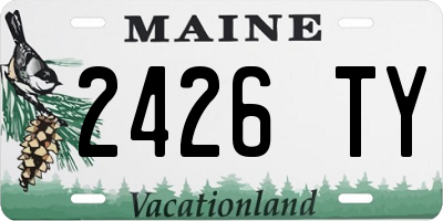 ME license plate 2426TY