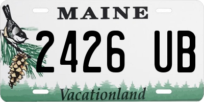 ME license plate 2426UB