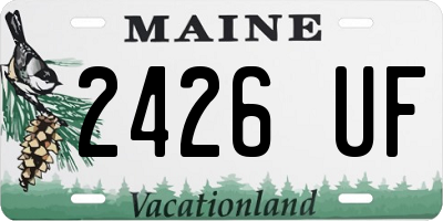 ME license plate 2426UF