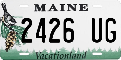 ME license plate 2426UG