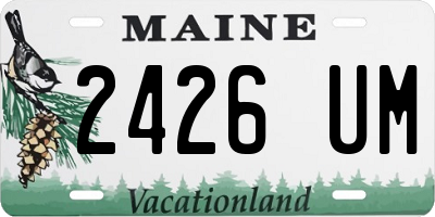ME license plate 2426UM